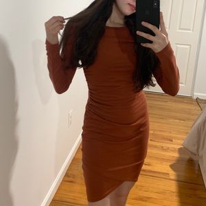 Orange Long Sleeve Dress